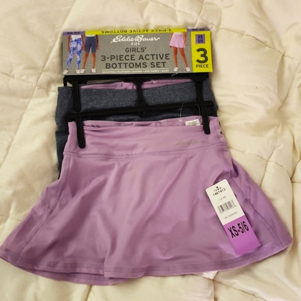Eddie Bauer Girls Shorts Grey Lavender Size XS